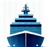 Ship with sensors icon